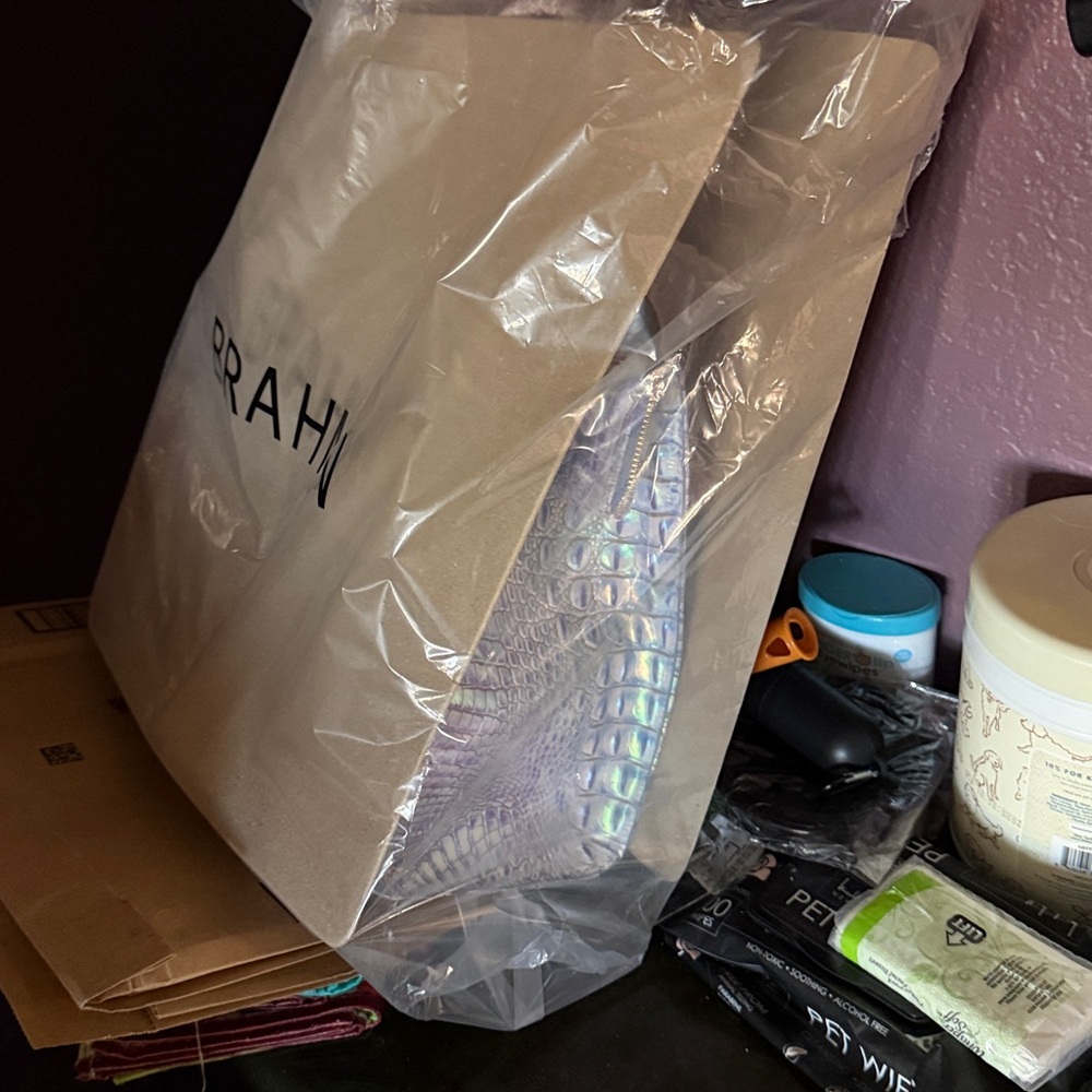 NWOT BRAHMIN CAROLINE satchel in Mulberry - Picture 12 of 12